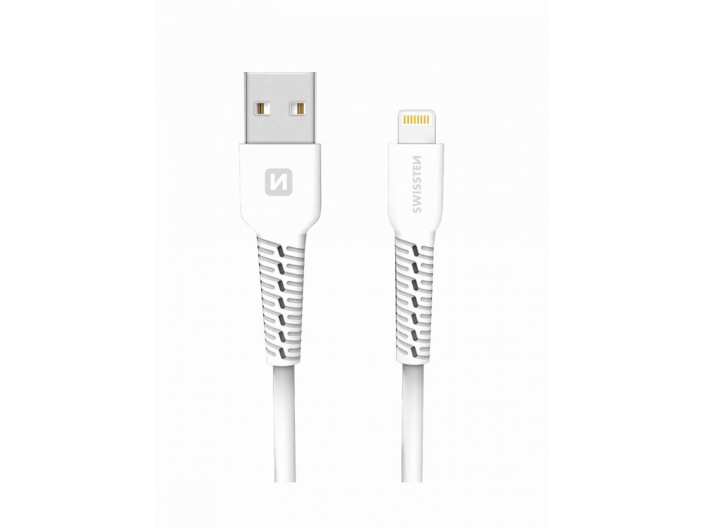 SWISSTEN datový kabel USB/Lightning, 1,2 m, bílý (samoprodavač)
