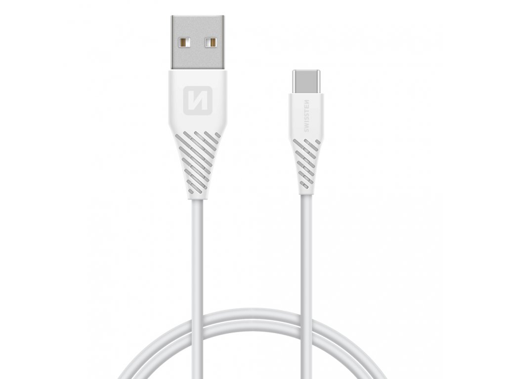 SWISSTEN datový kabel USB-A/USB-C, délka 1,2 m, bílý (samoprodavač)