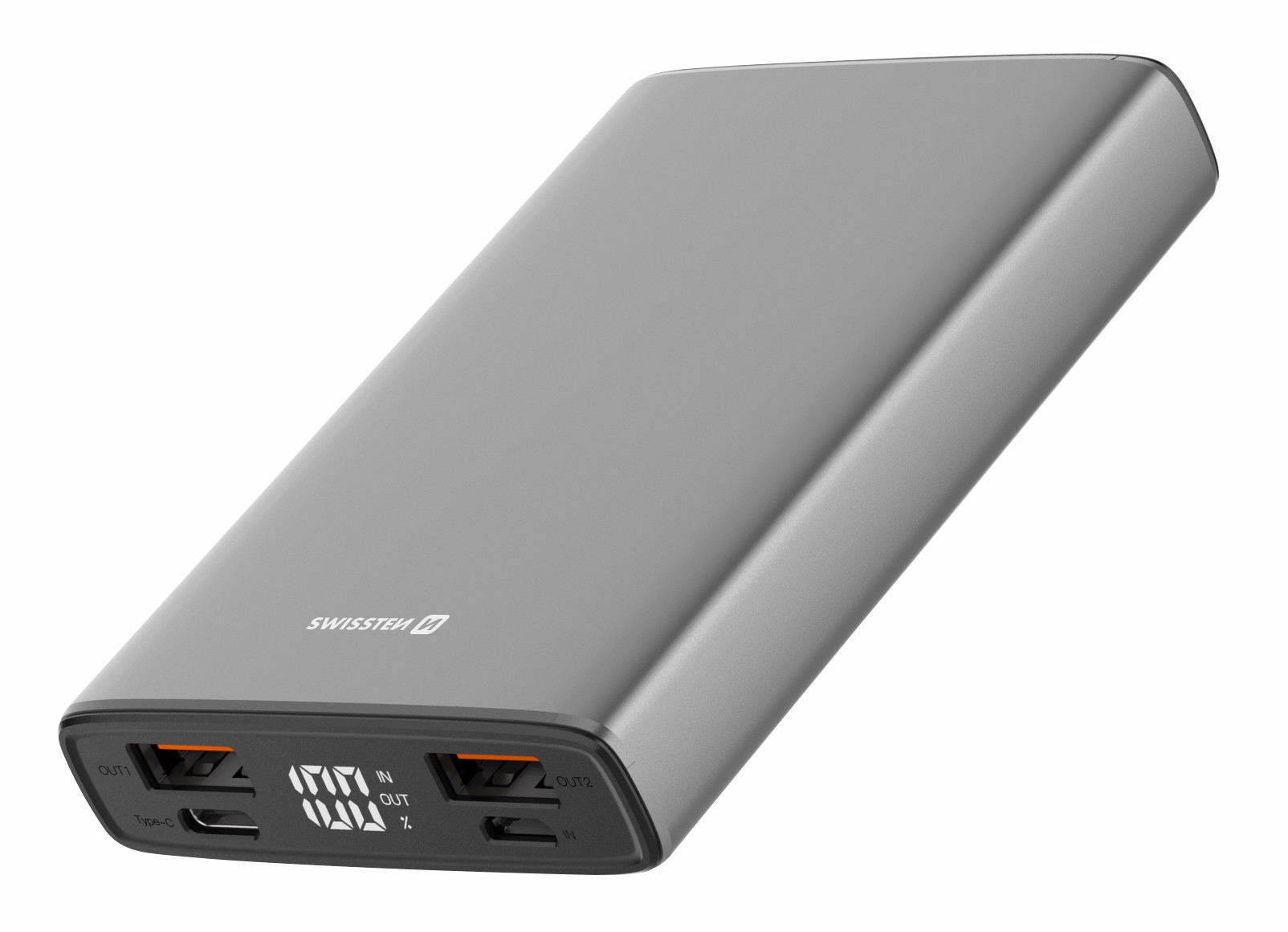 SWISSTEN aluminium powerbank 10000 mAh 20W power delivery grey