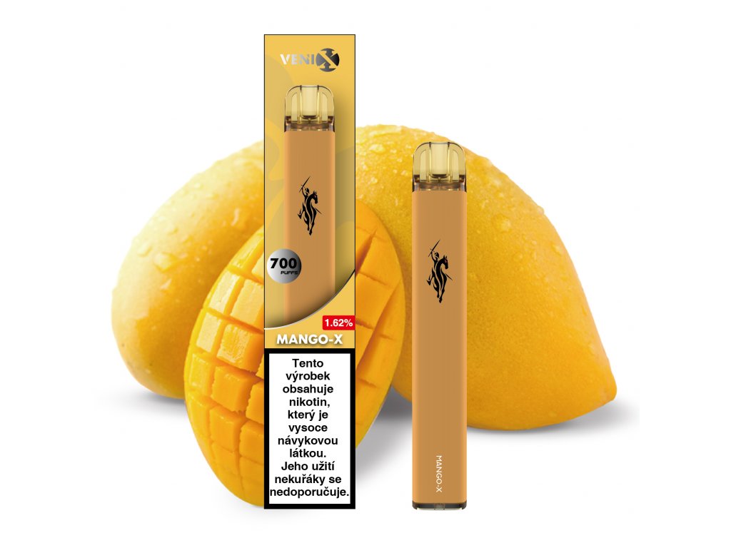 Levně VENIX-X jednorázová elektronická cigareta s nikotinem Příchuť: Mango