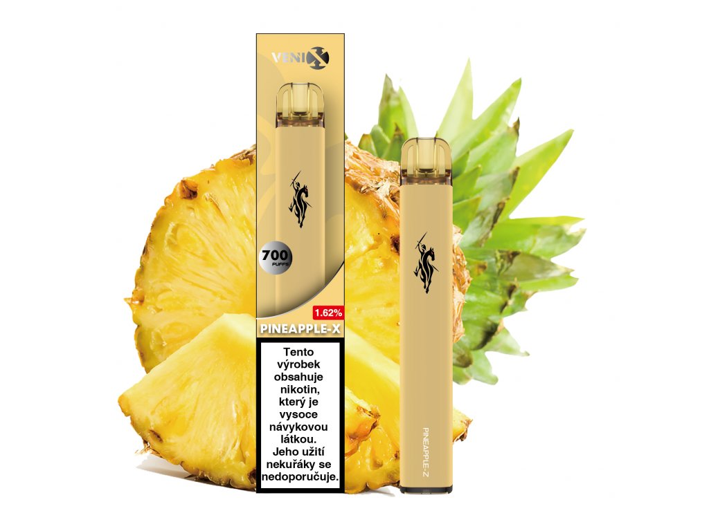 Levně VENIX-X jednorázová elektronická cigareta s nikotinem Příchuť: Ananas