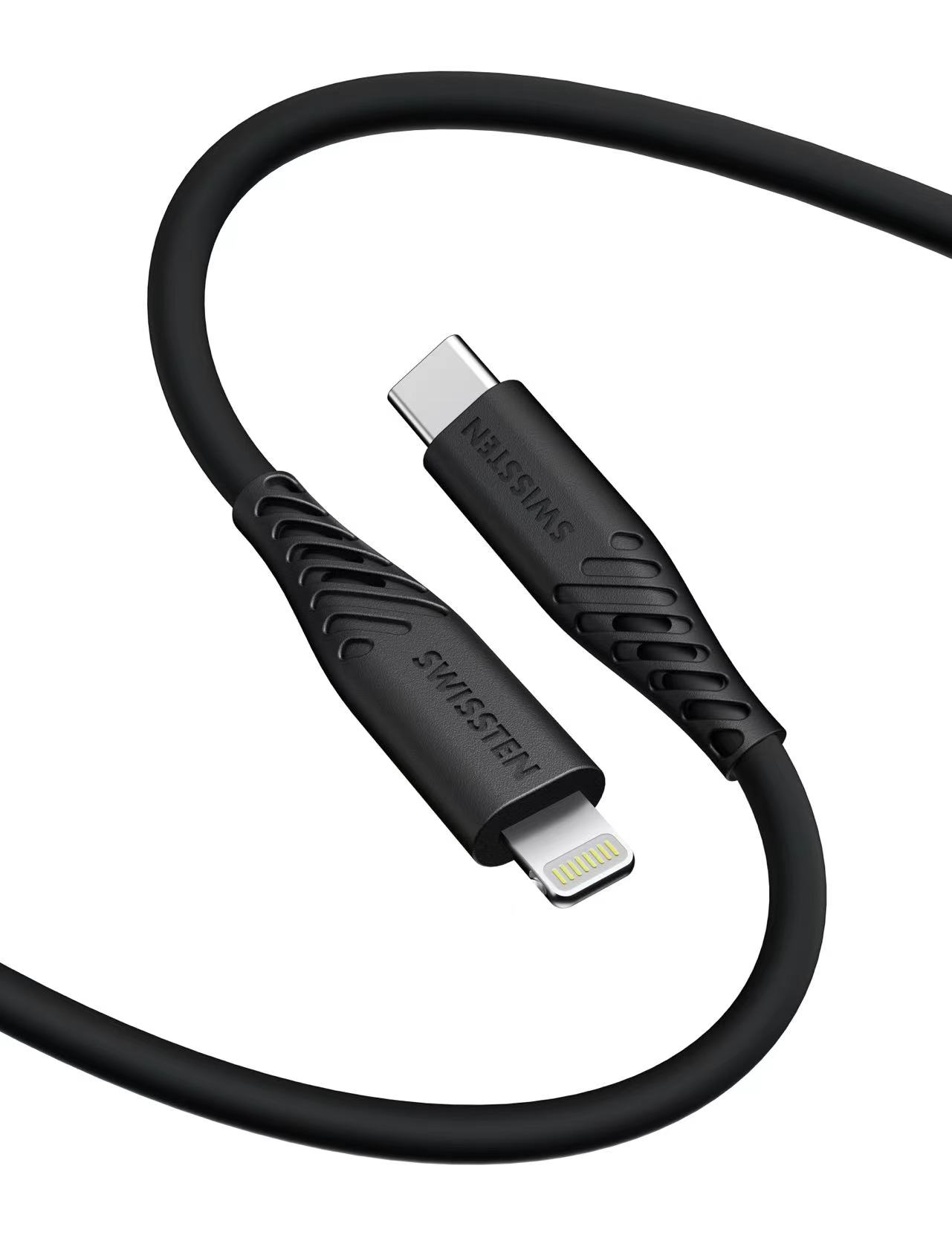 SWISSTEN datový kabel USB-C Lightning 1,2 m, 60 W, černý