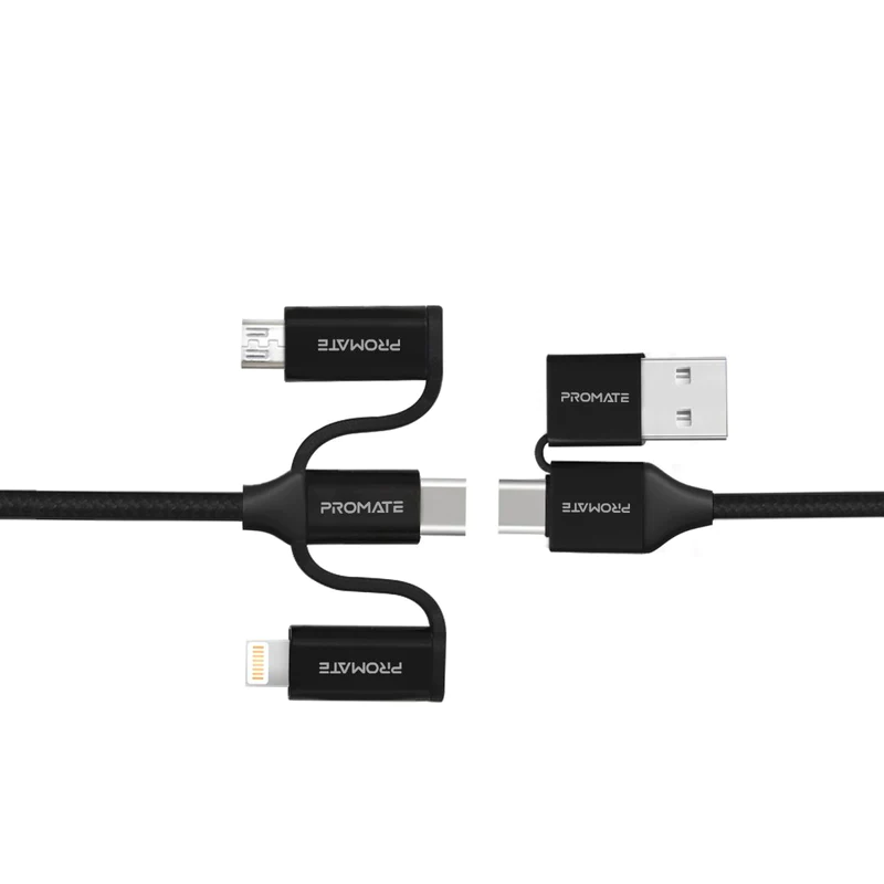 Levně PROMATE PentaPower Hybridní multikonektorový kabel 6 v 1 pro nabíjení a přenos dat