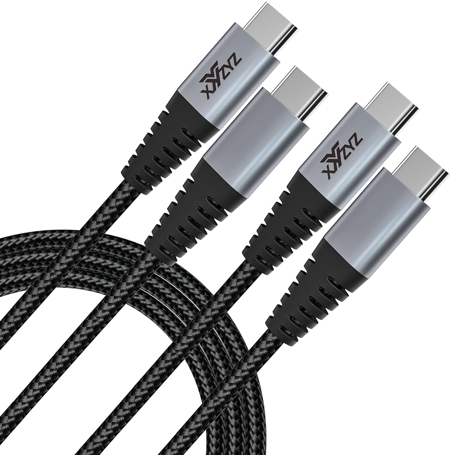 Levně XYYZYZ dobíjecí kabel USB-C/USB-C s textilním opletem, PD & QC, 60 W, 1 m Barva: Černá