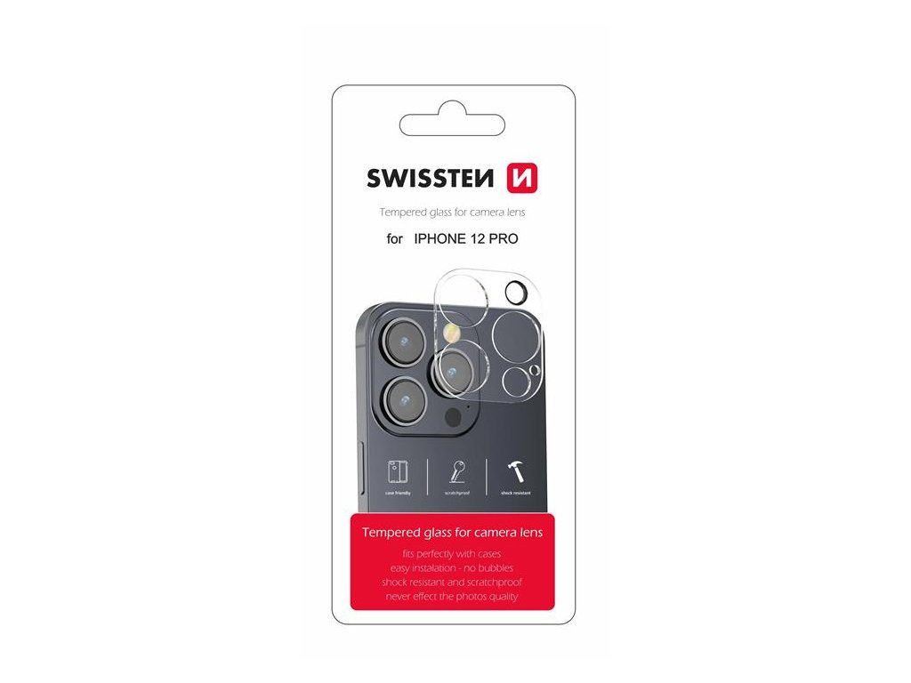 SWISSTEN Ochranné sklo na čočky fotoaparátu pro Apple iPhone 12 Pro