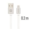 SWISSTEN datový kabel textile USB / lightning 0,2 m
