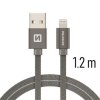 SWISSTEN datový kabel textile USB / lightning 1,2 m