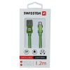 SWISSTEN datový kabel textile USB / lightning 1,2 m