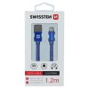 SWISSTEN datový kabel textile USB / lightning 1,2 m