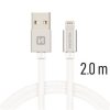 SWISSTEN datový kabel textile USB / lightning 2,0 m