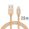 SWISSTEN datový kabel textile USB / lightning 2,0 m