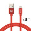 SWISSTEN datový kabel textile USB / lightning 2,0 m