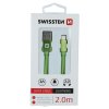 SWISSTEN datový kabel textile USB / lightning 2,0 m