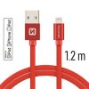 SWISSTEN datový kabel textile USB / lightning MFi 1,2 m