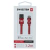 SWISSTEN datový kabel textile USB / lightning MFi 1,2 m