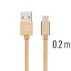 SWISSTEN datový kabel textile USB / USB-C 0,2 m