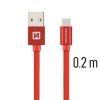 SWISSTEN datový kabel textile USB / USB-C 0,2 m