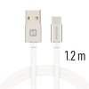SWISSTEN datový kabel textile USB / USB-C 1,2 m