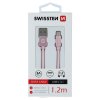 SWISSTEN datový kabel textile USB / USB-C 1,2 m