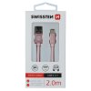 SWISSTEN datový kabel textile USB / USB-C 2,0 m