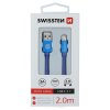 SWISSTEN datový kabel textile USB / USB-C 2,0 m