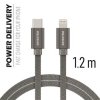 SWISSTEN datový kabel textile USB-C / lightning 1,2 m