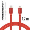 SWISSTEN datový kabel textile USB-C / lightning 1,2 m