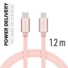 SWISSTEN datový kabel textile USB-C / lightning 1,2 m