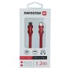 SWISSTEN datový kabel textile USB-C / USB-C 1,2 m