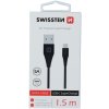 SWISSTEN datový kabel USB / USB-C super charge 5A, 1,5 m