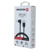 SWISSTEN magnetický textilní datový kabel Arcade lightning