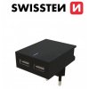 SWISSTEN travel slim adaptér 2x USB 3 A