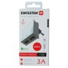 SWISSTEN travel slim nabíječka 2x USB 3 A USB-C 1,2 m
