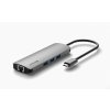 SWISSTEN USB-C hub 8-in-1 (USB-C PD, HDMI 4K, LAN RJ45, 3x USB 3.0, SD, micro SD) v hliníkovém pouzdře