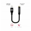 SWISSTEN audio redukce Lightning / jack 3,5 mm (samice), délka 0,15 m, černá