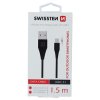 SWISSTEN datový kabel USB / USB-C 3.1, délka 1,5 m, (9mm)