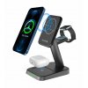 SWISSTEN MagStick bezdrátová nabíječka 3v1, 22,5W, MagSafe, černá