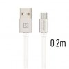 SWISSTEN datový kabel USB-A / micro USB, s textilním opletem, délka 0,2 m