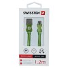 SWISSTEN datový kabel s textilním opletem, USB-A / micro USB, délka 1,2 m