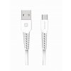 SWISSTEN datový kabel USB-A / micro USB, délka 1 m, bílá barva