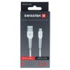 SWISSTEN datový kabel USB-A / micro USB, délka 1 m, bílá barva