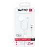 SWISSTEN nabíjecí magnetický kabel 2v1 pro Apple Watch a Lightning, USB-C 1,2 m