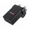 SWISSTEN Síťový adaptér 2x USB 10,5W pro UK zásuvku černý