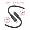 Datovy kabel Soft silicone USB C:lightning 1,2 m 3