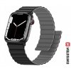 SWISSTEN řemínek pro Apple Watch silikonový, magnetický, 42 / 44 / 45 / 49 mm (Barva bílá/cappuccino)