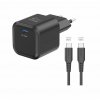 adapter GaN 35W USB C a kabel USB C:USB C cerny 1