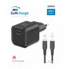 adapter GaN 35W USB C a kabel USB C:lightning cerny 3