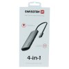 SWISSTEN USB-C hub 4-in-1 (4x USB 3.0) v hliníkovém pouzdře