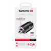 SWISSTEN nano autonabíječka Power Delivery, 2x USB-C, 45 W, černá