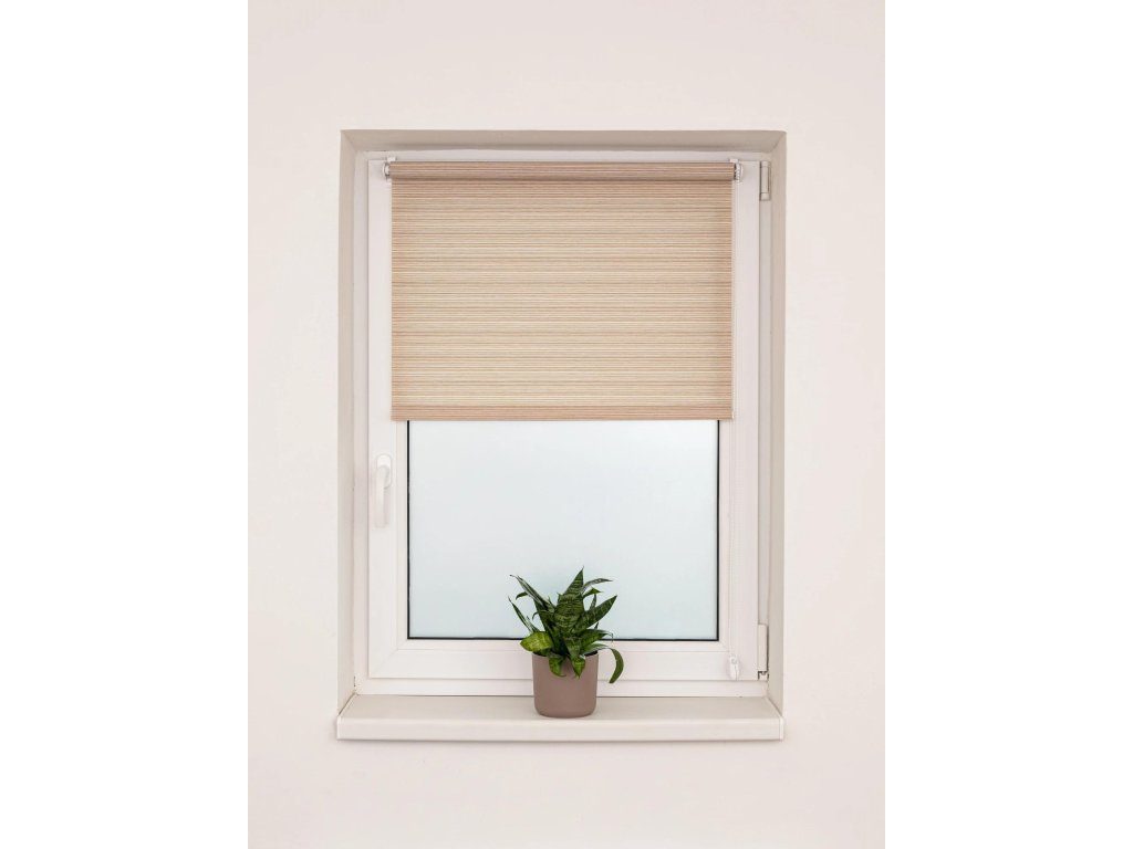 Stínící roleta Prestige béžovo-bílá n.16 68x210 cm